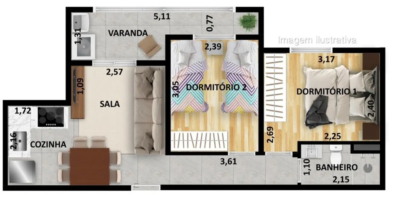 Foto 1 de Apartamento com 2 quartos à venda, 44m2 em Vila Ré, São Paulo - SP