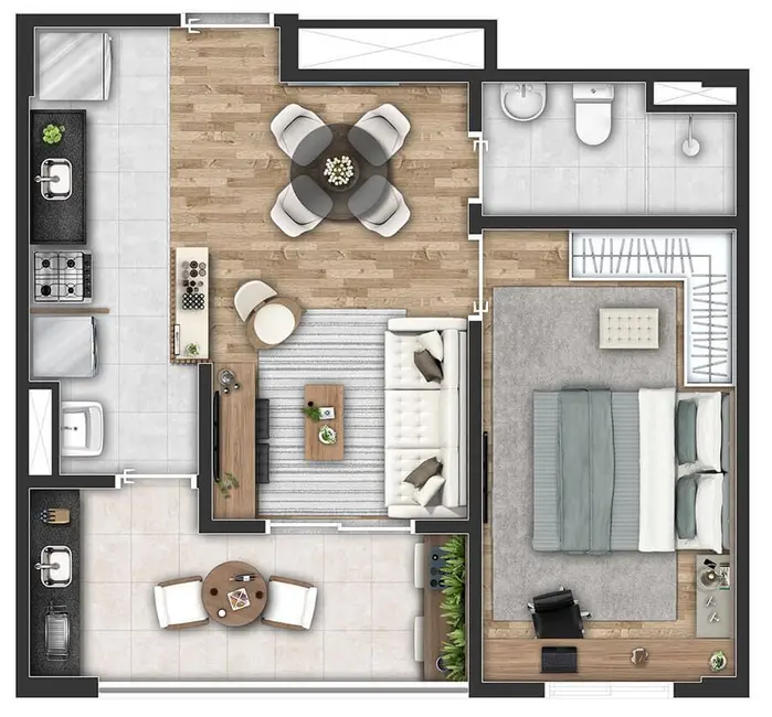 Foto 3 de Apartamento com 1 quarto à venda, 42m2 em São Paulo - SP