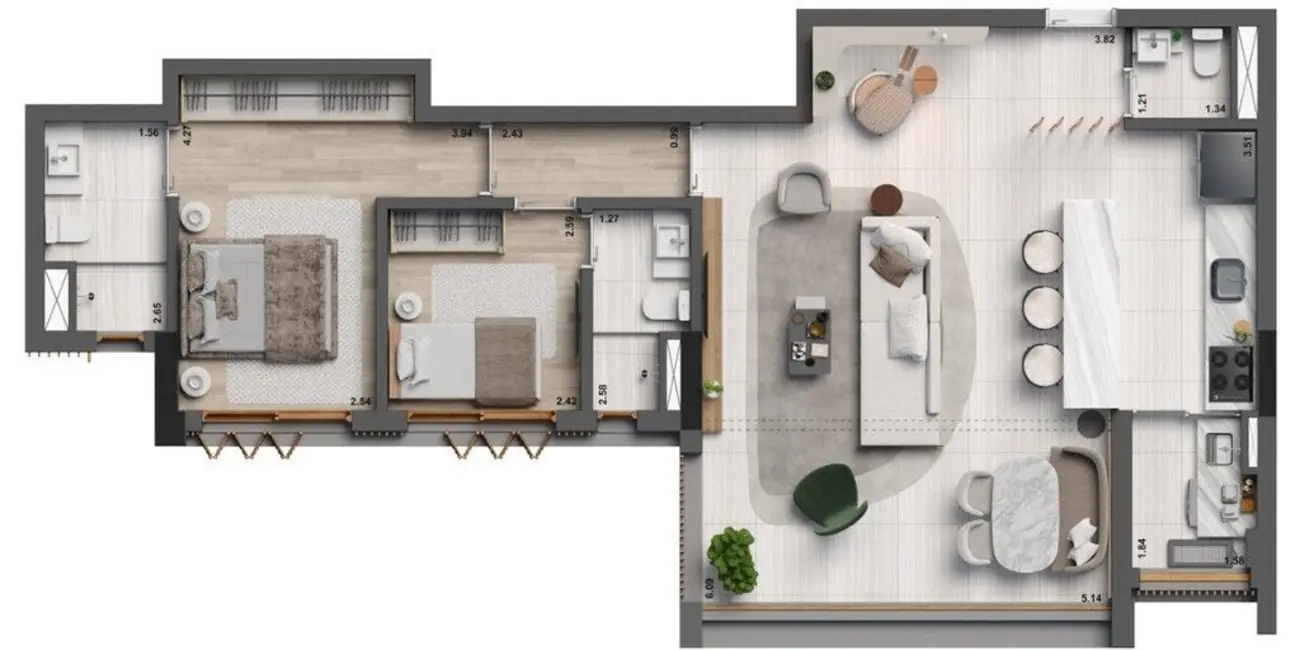 Foto 3 de Apartamento com 2 quartos à venda, 70m2 em Jardim Paulista, São Paulo - SP