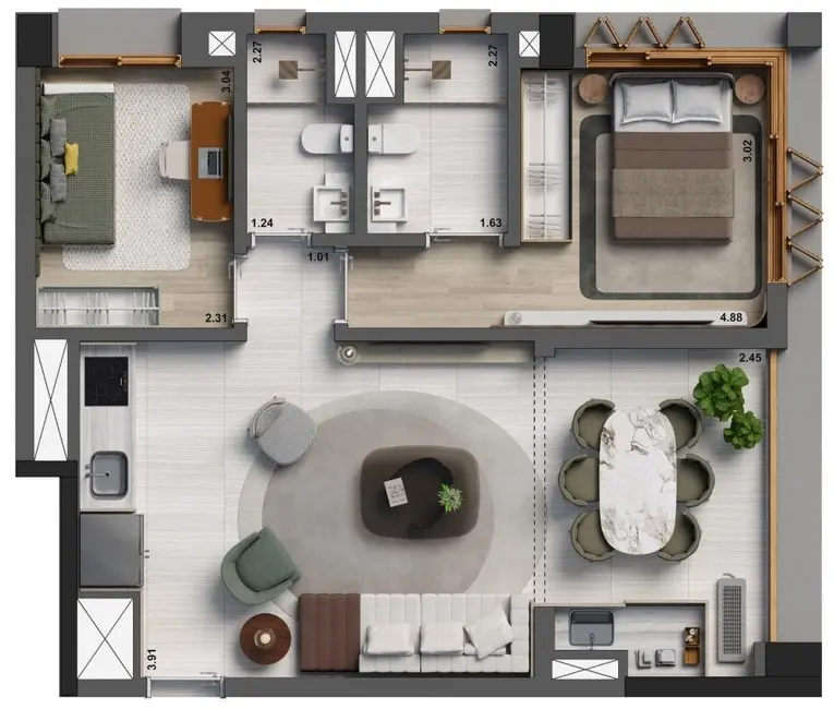 Foto 9 de Apartamento com 2 quartos à venda, 70m2 em Jardim Paulista, São Paulo - SP