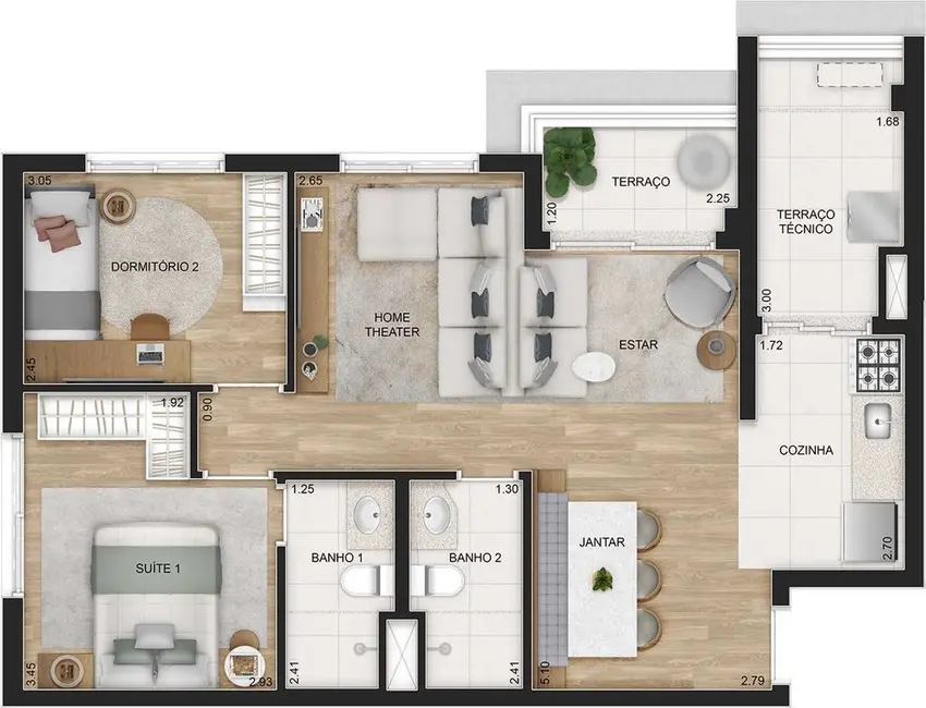 Apartamento com 1 quarto à venda, 38m2 em Tatuapé, São Paulo - SP - imagem 6 Foto 6 de Apartamento com 1 quarto à venda, 38m2 em Tatuapé, São Paulo - SP