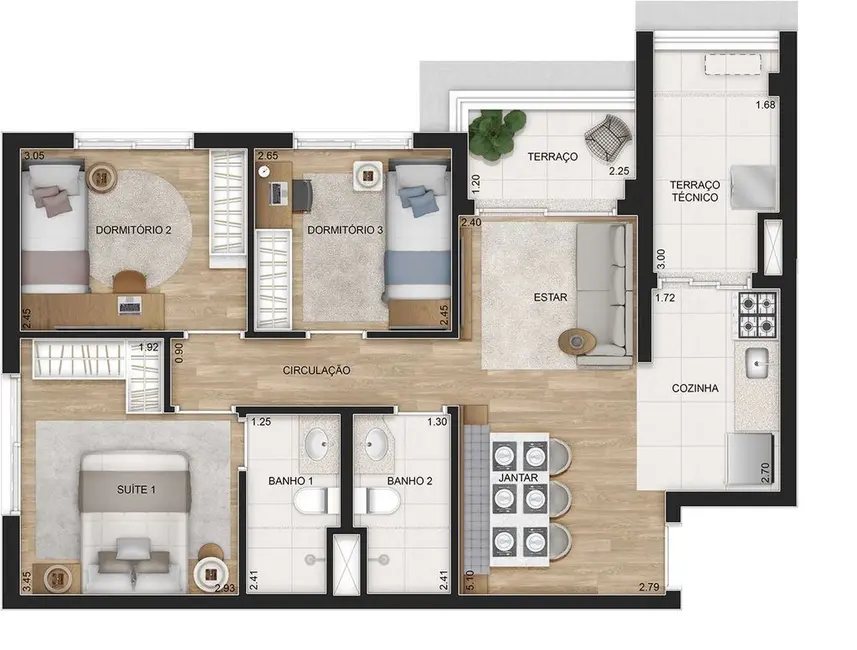 Apartamento com 1 quarto à venda, 38m2 em Tatuapé, São Paulo - SP - imagem 7 Foto 7 de Apartamento com 1 quarto à venda, 38m2 em Tatuapé, São Paulo - SP