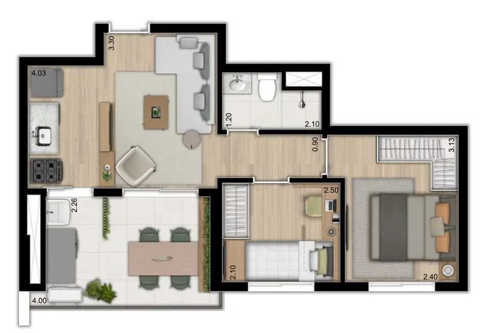 Apartamento com 2 quartos à venda, 46m2 em Ipiranga, São Paulo - SP - imagem 7 Foto 7 de Apartamento com 2 quartos à venda, 46m2 em Ipiranga, São Paulo - SP