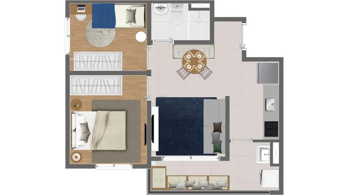 Foto 9 de Apartamento com 2 quartos à venda, 40m2 em Jardim Lajeado, São Paulo - SP