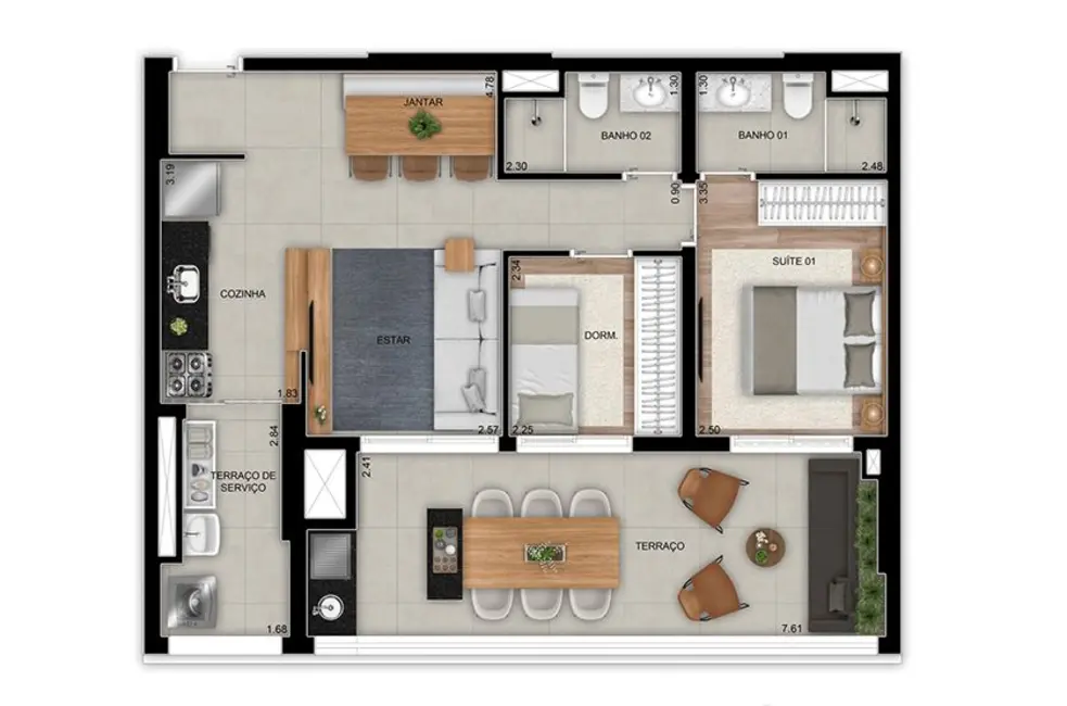 Foto 1 de Apartamento com 2 quartos à venda, 75m2 em Tatuapé, São Paulo - SP