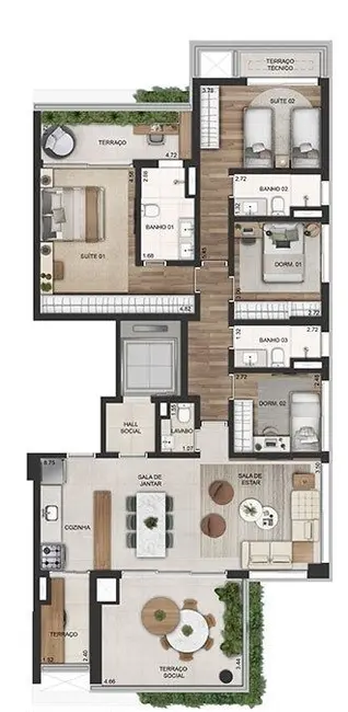 Apartamento com 2 quartos à venda, 80m2 em Moema, São Paulo - SP - imagem 5 Foto 5 de Apartamento com 2 quartos à venda, 80m2 em Moema, São Paulo - SP