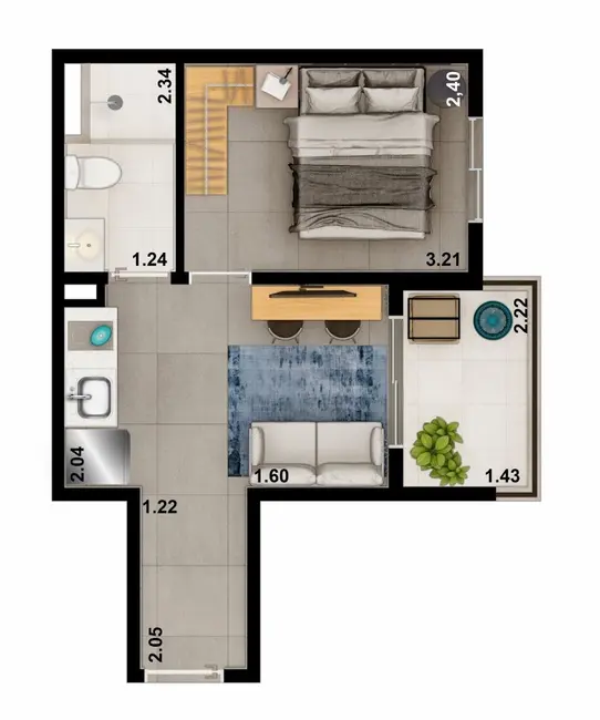 Kitnet com 1 quarto à venda, 20m2 em Vila Clementino, São Paulo - SP - imagem 9 Foto 9 de Kitnet com 1 quarto à venda, 20m2 em Vila Clementino, São Paulo - SP