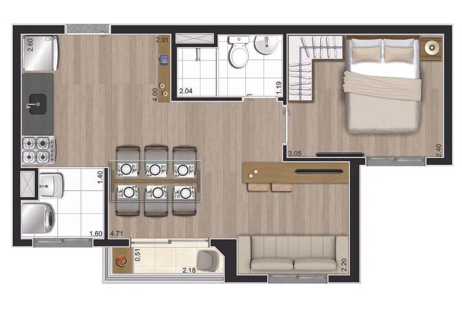 Foto 7 de Apartamento com 2 quartos à venda, 37m2 em Jardim Mirante, São Paulo - SP