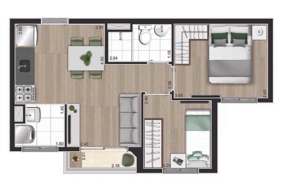 Foto 1 de Apartamento com 2 quartos à venda, 37m2 em Jardim Mirante, São Paulo - SP