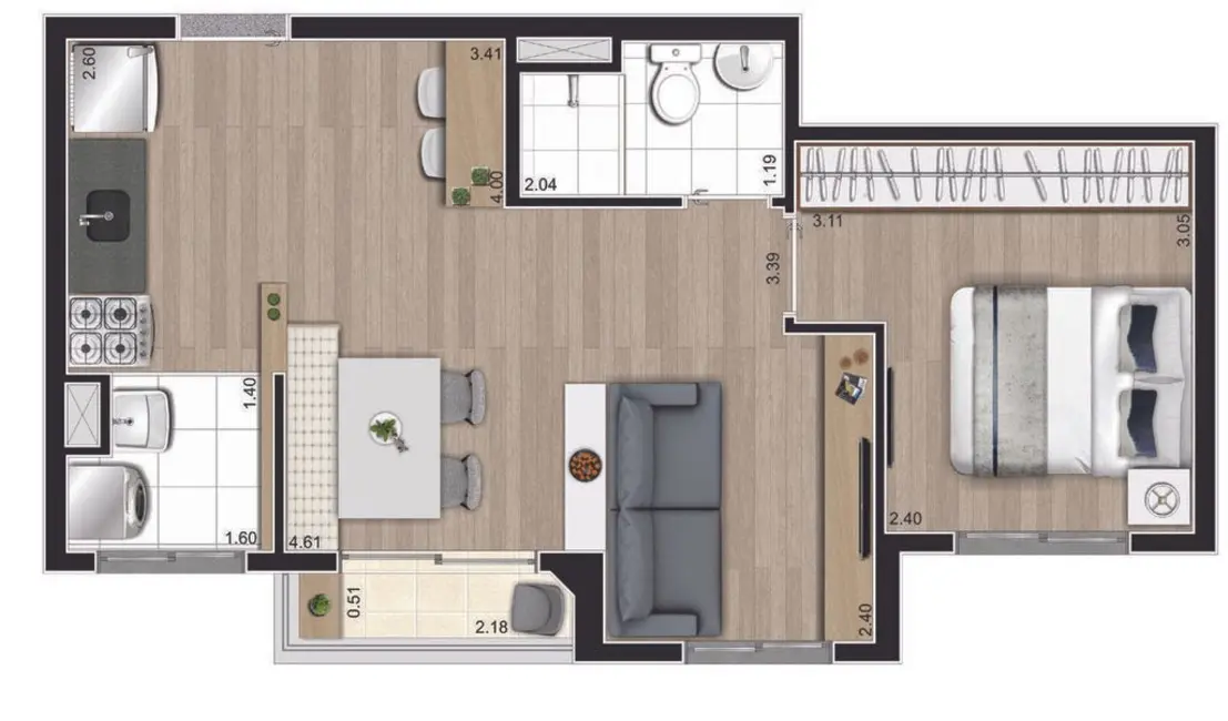 Foto 8 de Apartamento com 2 quartos à venda, 37m2 em Jardim Mirante, São Paulo - SP