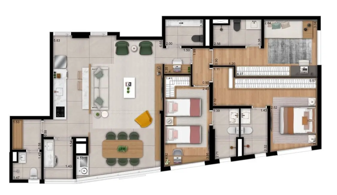 Apartamento com 3 quartos à venda, 121m2 em Moema, São Paulo - SP - imagem 3 Foto 3 de Apartamento com 3 quartos à venda, 121m2 em Moema, São Paulo - SP