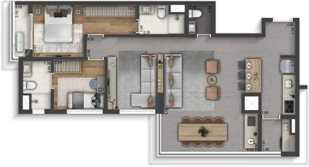 Foto 4 de Apartamento com 2 quartos à venda, 62m2 em São Paulo - SP