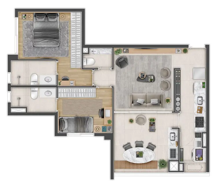 Foto 2 de Apartamento com 2 quartos à venda, 69m2 em Campo Belo, São Paulo - SP