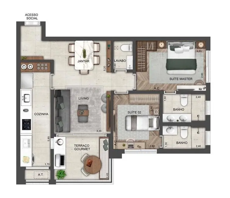 Foto 1 de Apartamento com 3 quartos à venda, 122m2 em Brooklin Paulista, São Paulo - SP