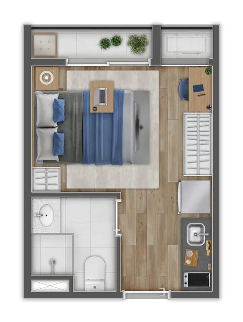 Kitnet com 1 quarto à venda, 18m2 em Vila Matilde, São Paulo - SP - imagem 2 Foto 2 de Kitnet com 1 quarto à venda, 18m2 em Vila Matilde, São Paulo - SP