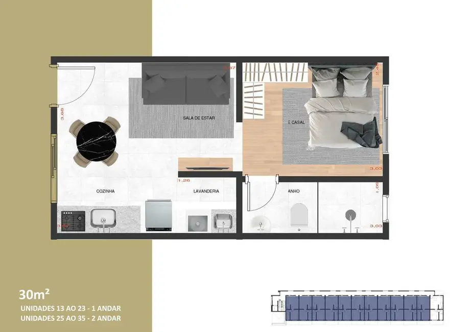 Kitnet com 1 quarto à venda, 30m2 em Vila Carrão, São Paulo - SP - imagem 5 Foto 5 de Kitnet com 1 quarto à venda, 30m2 em Vila Carrão, São Paulo - SP