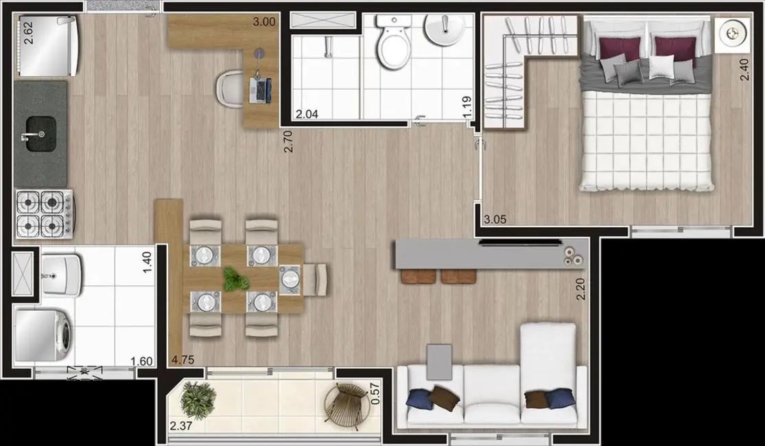 Foto 2 de Apartamento com 2 quartos à venda, 37m2 em Vila Moraes, São Paulo - SP