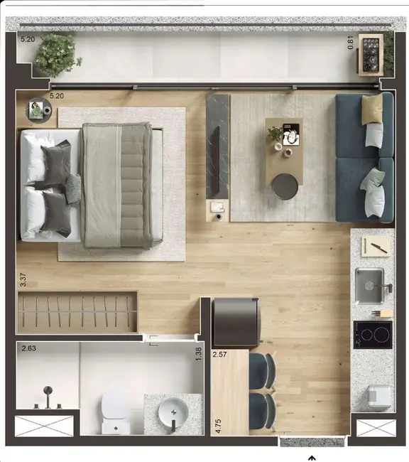 Foto 6 de Apartamento com 1 quarto à venda, 39m2 em Centro, São Paulo - SP