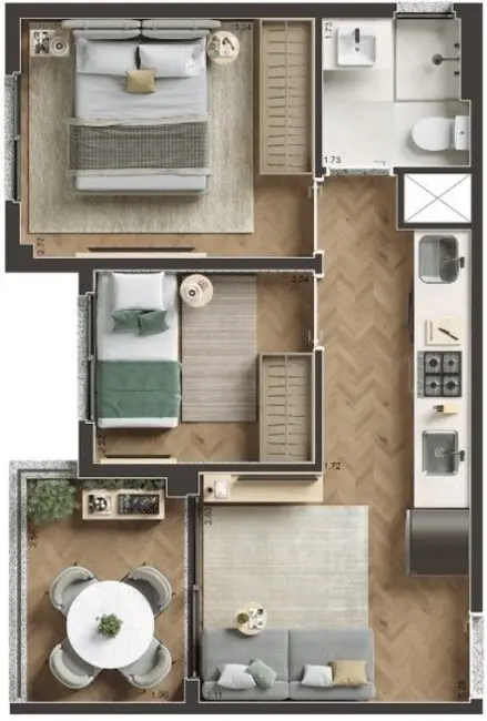 Foto 1 de Apartamento com 1 quarto à venda, 39m2 em Centro, São Paulo - SP