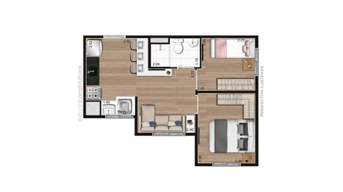 Foto 4 de Apartamento com 2 quartos à venda, 37m2 em Parada XV de Novembro, São Paulo - SP