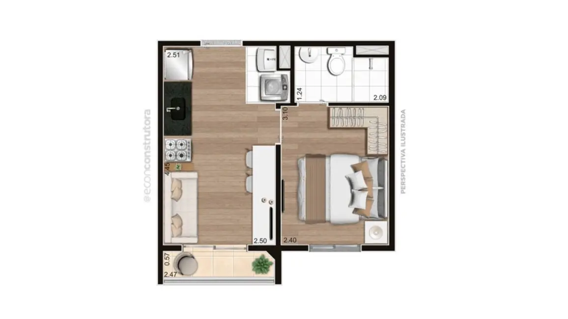 Foto 8 de Apartamento com 1 quarto à venda, 26m2 em Parada XV de Novembro, São Paulo - SP