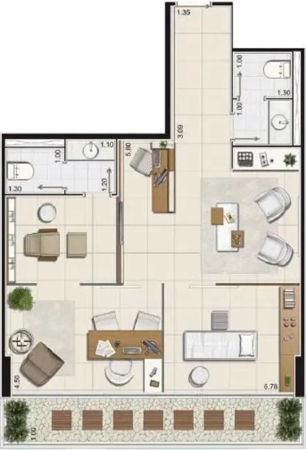 Foto 8 de Sala Comercial à venda, 146m2 em Bethaville I, Barueri - SP