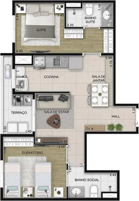Apartamento com 2 quartos à venda, 54m2 em Bela Vista, Osasco - SP - imagem 3 Foto 3 de Apartamento com 2 quartos à venda, 54m2 em Bela Vista, Osasco - SP