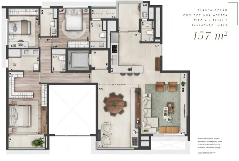 Apartamento com 3 quartos à venda, 151m2 em Moema, São Paulo - SP - imagem 6 Foto 6 de Apartamento com 3 quartos à venda, 151m2 em Moema, São Paulo - SP