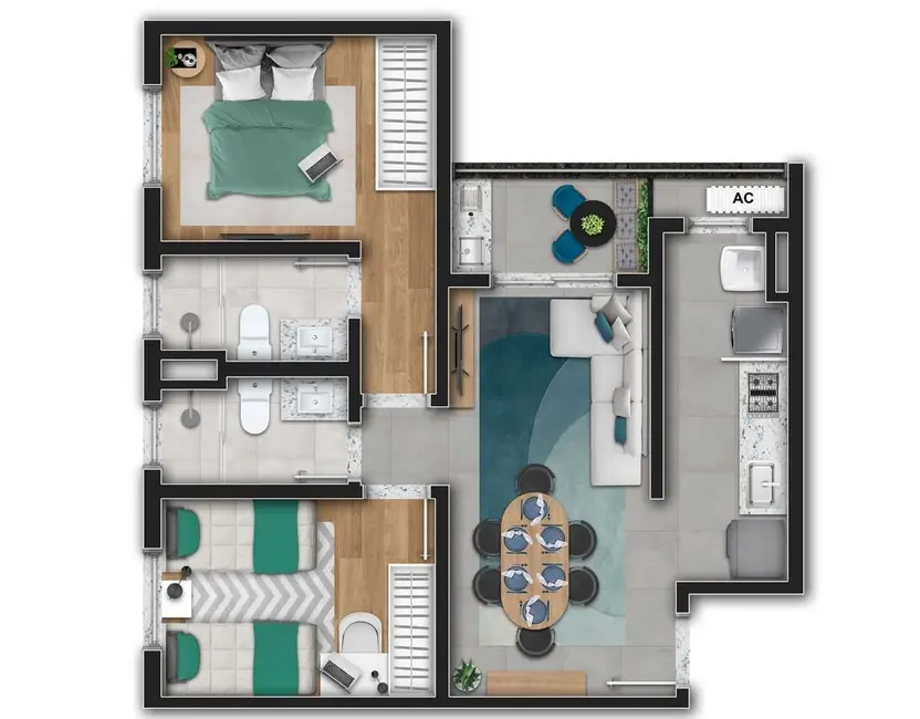 Apartamento com 2 quartos à venda, 83m2 em Centro, Sorocaba - SP - imagem 3 Foto 3 de Apartamento com 2 quartos à venda, 83m2 em Centro, Sorocaba - SP