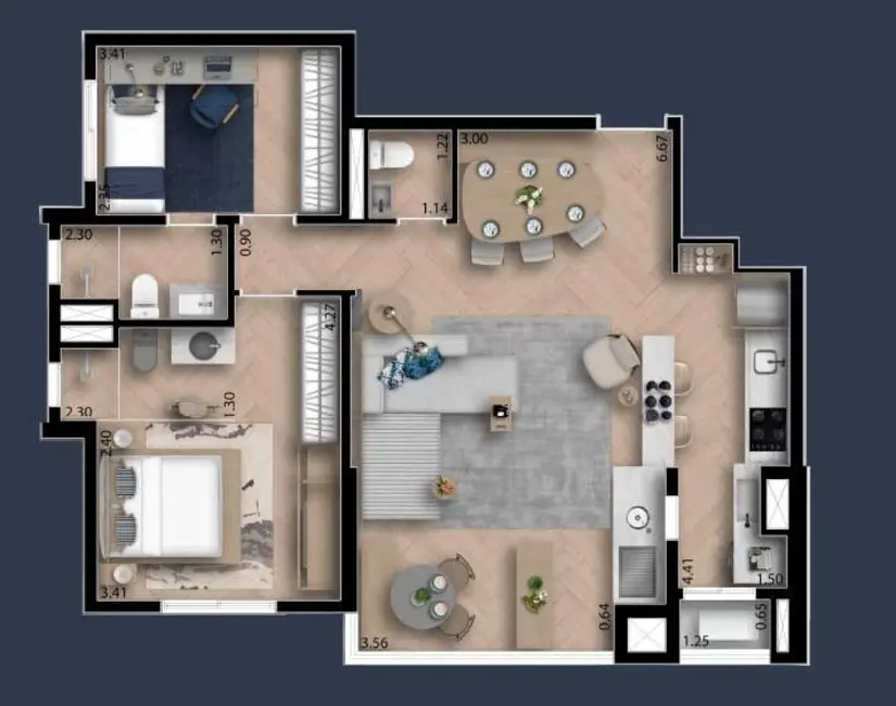 Foto 2 de Apartamento com 2 quartos à venda, 58m2 em Vila Yara, Osasco - SP