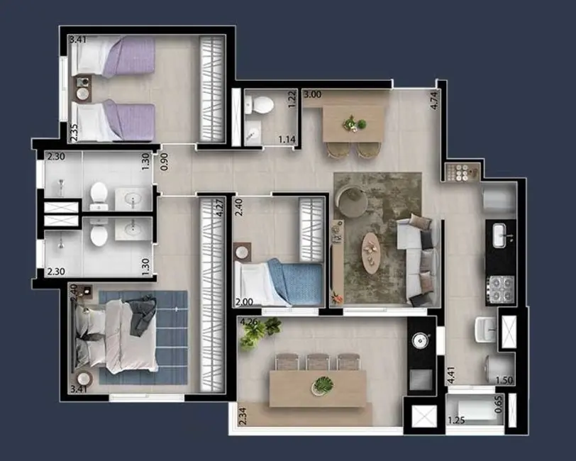 Foto 4 de Apartamento com 2 quartos à venda, 58m2 em Vila Yara, Osasco - SP