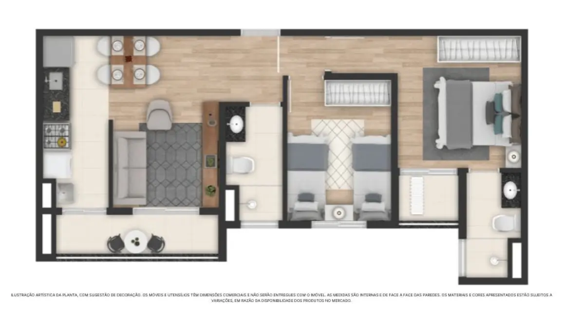 Foto 5 de Apartamento com 3 quartos à venda, 71m2 em Vila Carvalho, Sorocaba - SP