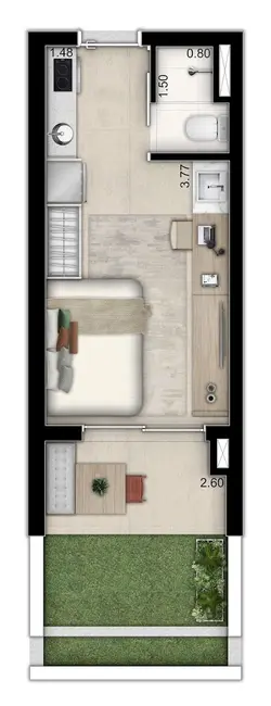Foto 1 de Kitnet com 1 quarto à venda, 19m2 em Moema, São Paulo - SP
