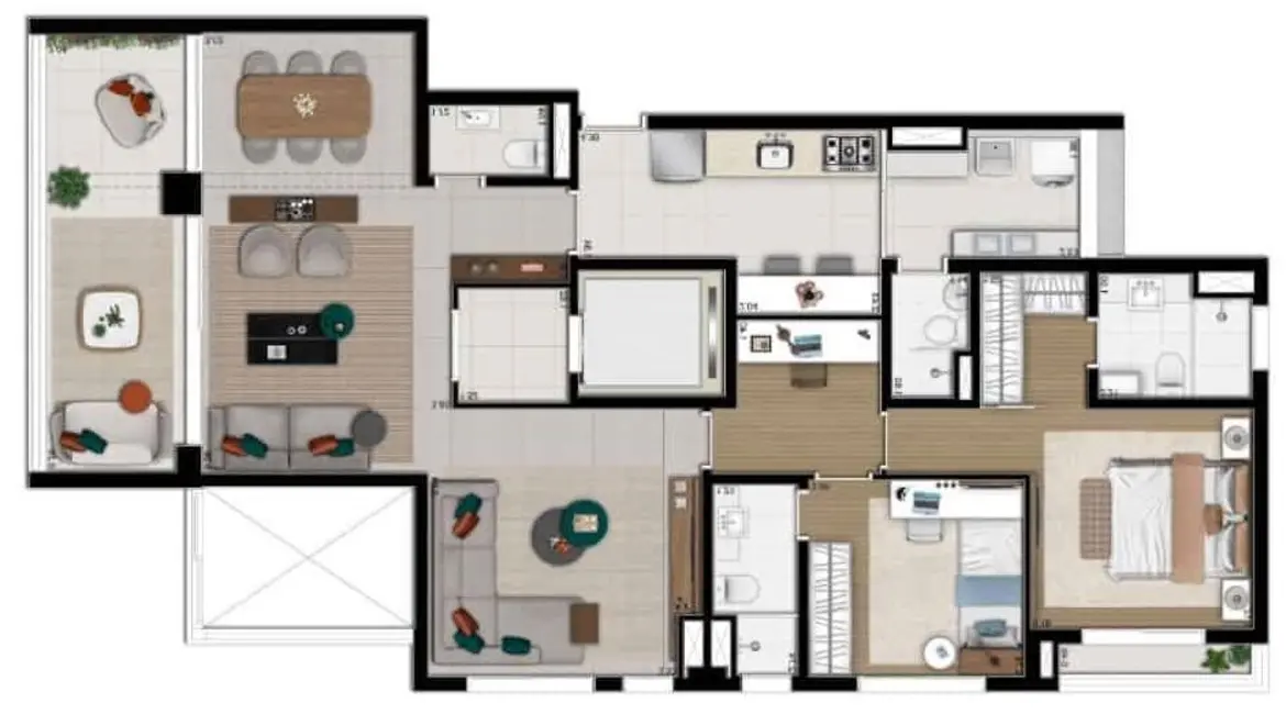 Apartamento com 3 quartos à venda, 127m2 em Jardim Paulista, São Paulo - SP - imagem 4 Foto 4 de Apartamento com 3 quartos à venda, 127m2 em Jardim Paulista, São Paulo - SP