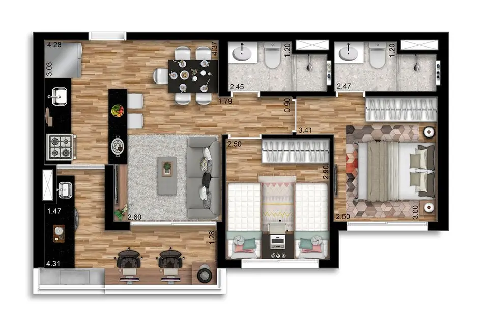 Foto 1 de Apartamento com 2 quartos à venda, 55m2 em Vila Andrade, São Paulo - SP