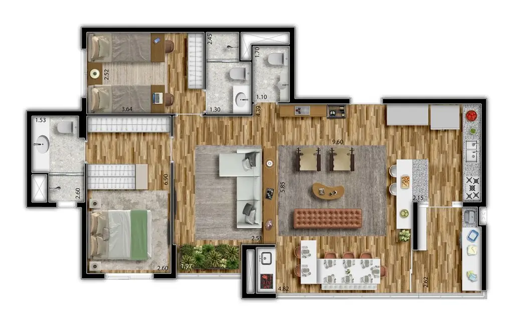 Foto 4 de Apartamento com 2 quartos à venda, 55m2 em Vila Andrade, São Paulo - SP