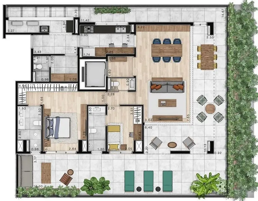 Foto 8 de Apartamento com 3 quartos à venda, 196m2 em Cerqueira César, São Paulo - SP