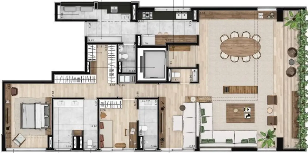 Foto 5 de Apartamento com 3 quartos à venda, 196m2 em Cerqueira César, São Paulo - SP