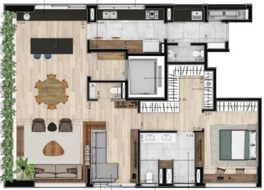 Foto 6 de Apartamento com 3 quartos à venda, 196m2 em Cerqueira César, São Paulo - SP