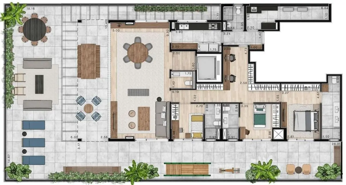 Foto 3 de Apartamento com 3 quartos à venda, 196m2 em Cerqueira César, São Paulo - SP