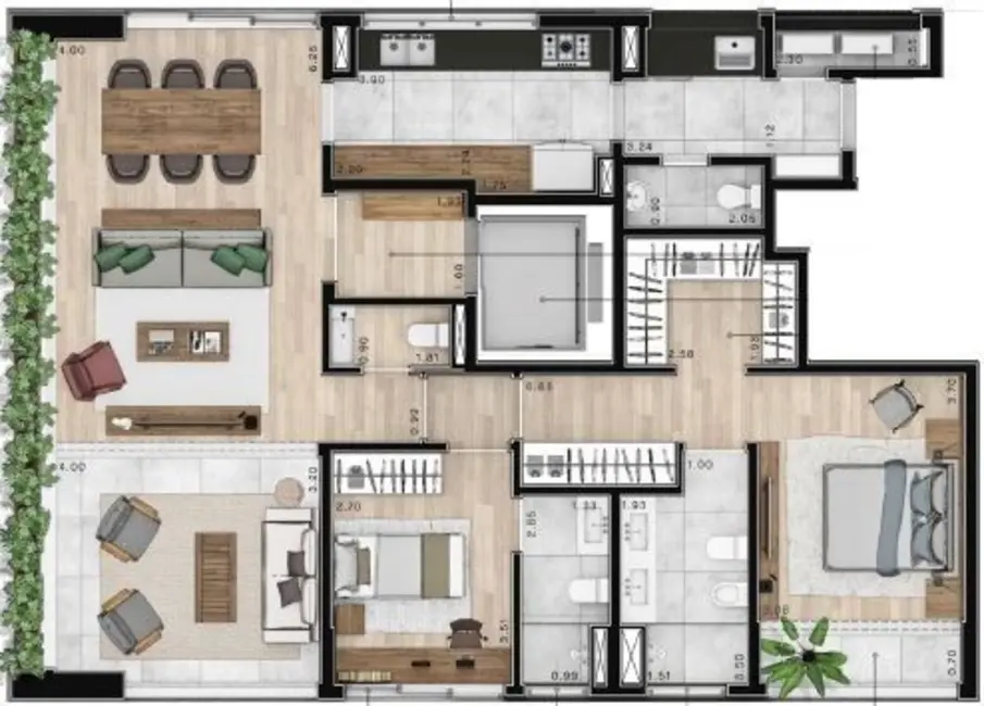 Foto 9 de Apartamento com 3 quartos à venda, 196m2 em Cerqueira César, São Paulo - SP