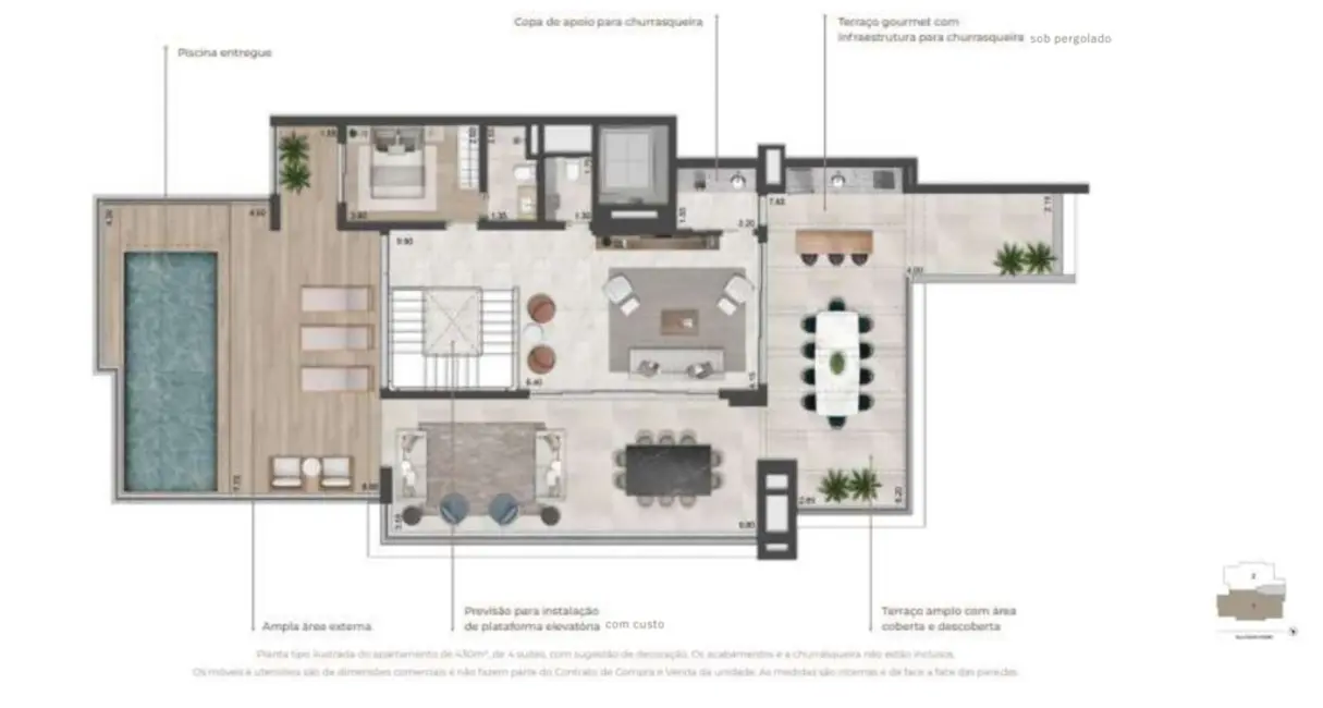 Foto 2 de Apartamento com 4 quartos à venda, 174m2 em Pinheiros, São Paulo - SP