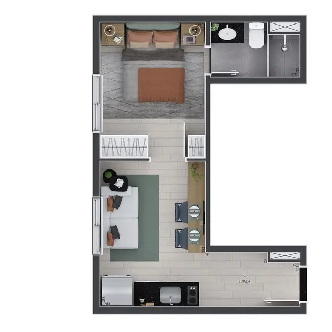 Foto 1 de Kitnet com 1 quarto à venda, 31m2 em Vila Madalena, São Paulo - SP