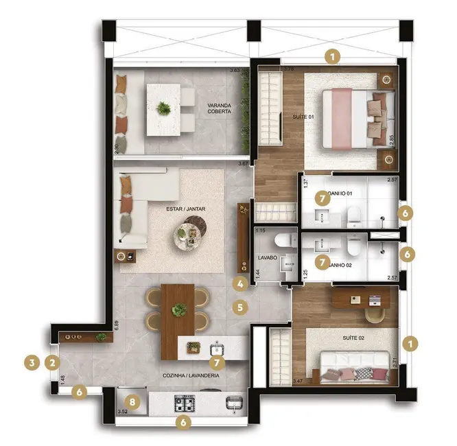 Foto 7 de Apartamento com 1 quarto à venda, 57m2 em Ibirapuera, São Paulo - SP