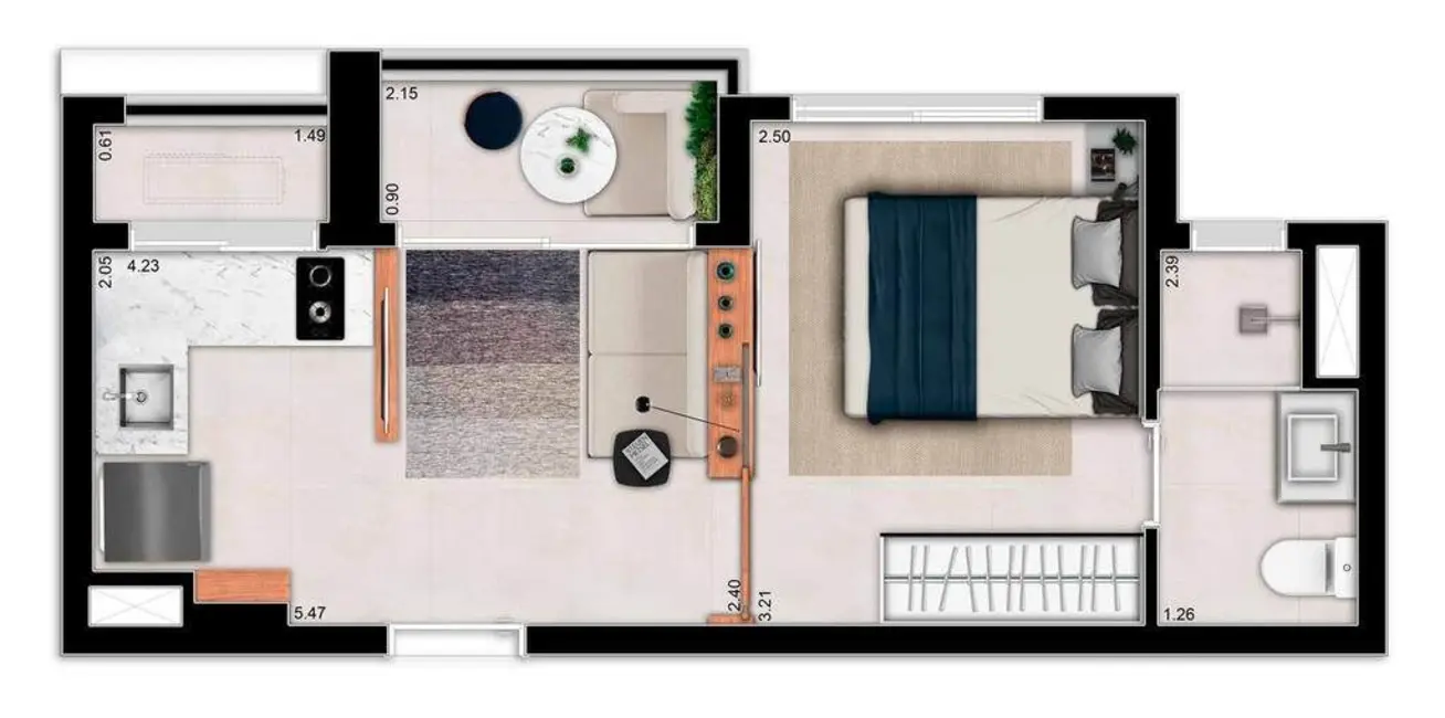 Foto 3 de Apartamento com 2 quartos à venda, 58m2 em Santa Cecília, São Paulo - SP