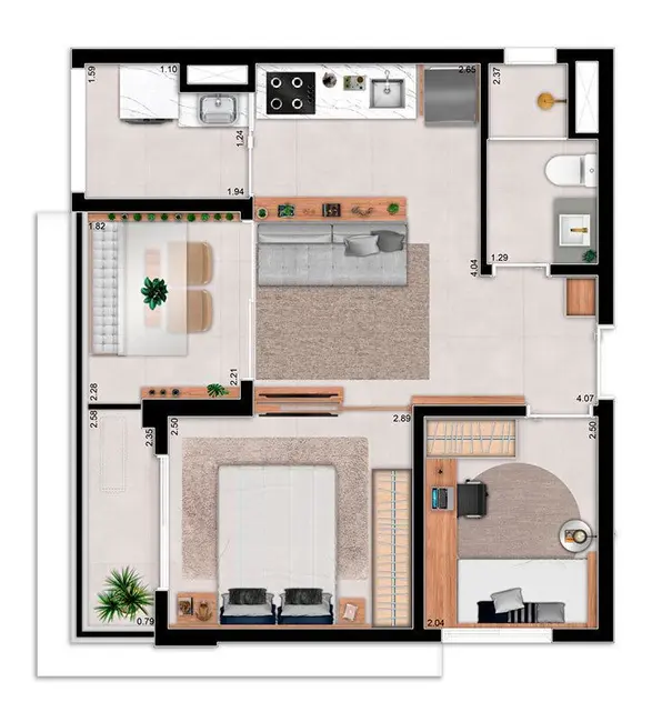 Foto 1 de Apartamento com 2 quartos à venda, 58m2 em Santa Cecília, São Paulo - SP