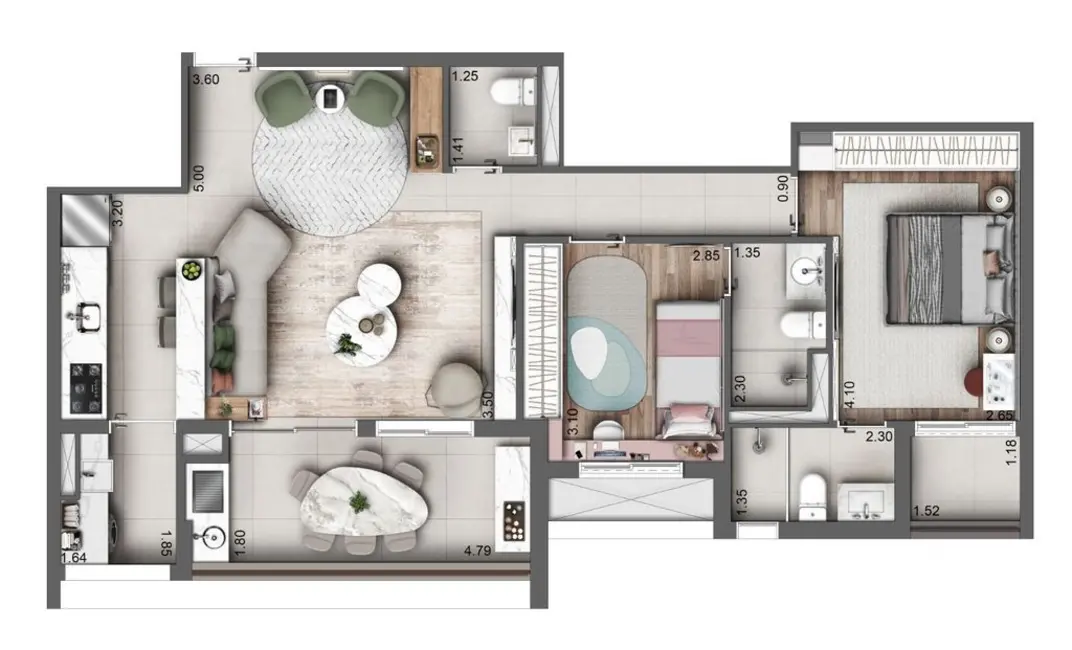 Apartamento com 3 quartos à venda, 86m2 em Moema, São Paulo - SP - imagem 5 Foto 5 de Apartamento com 3 quartos à venda, 86m2 em Moema, São Paulo - SP
