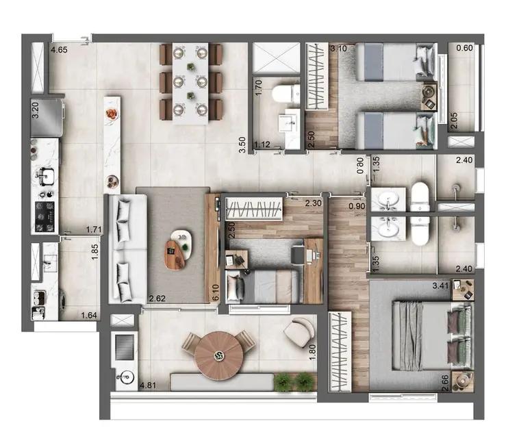 Apartamento com 3 quartos à venda, 86m2 em Moema, São Paulo - SP - imagem 3 Foto 3 de Apartamento com 3 quartos à venda, 86m2 em Moema, São Paulo - SP