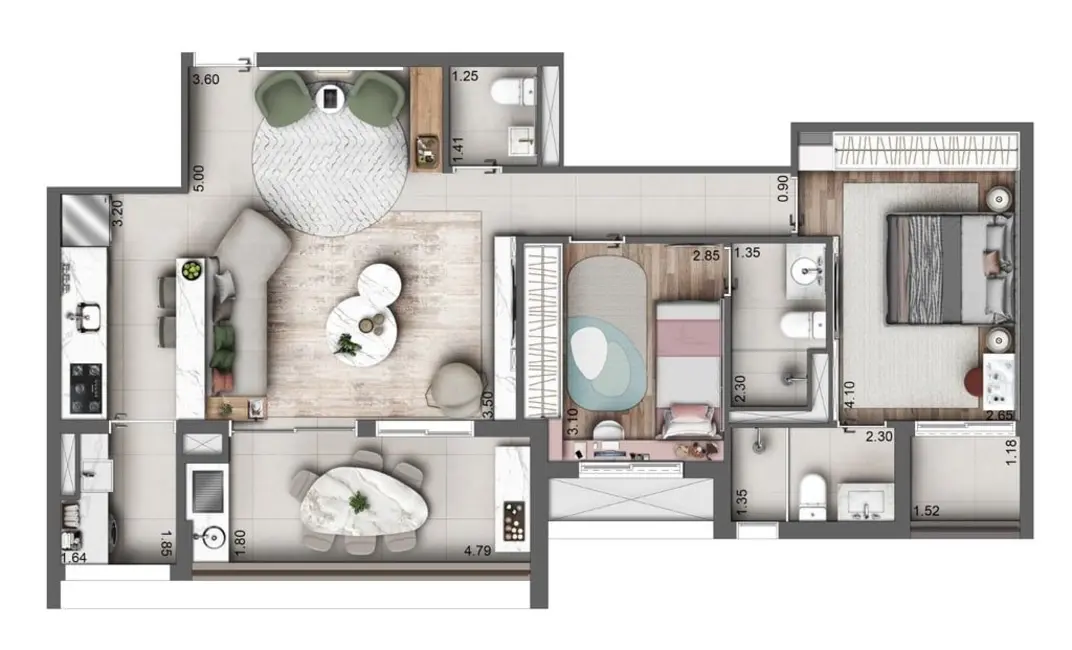 Foto 7 de Apartamento com 3 quartos à venda, 88m2 em Moema, São Paulo - SP