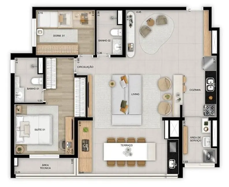 Foto 2 de Apartamento com 2 quartos à venda, 105m2 em Vila Ema, São Paulo - SP